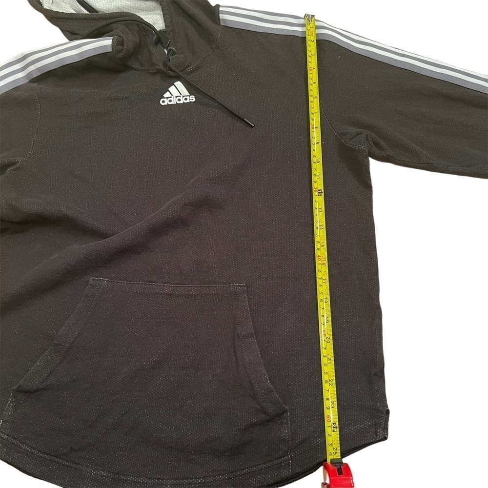 Adidas Pullover Sweatshirt Hoodie in Mottled Black - Picture 13 of 15